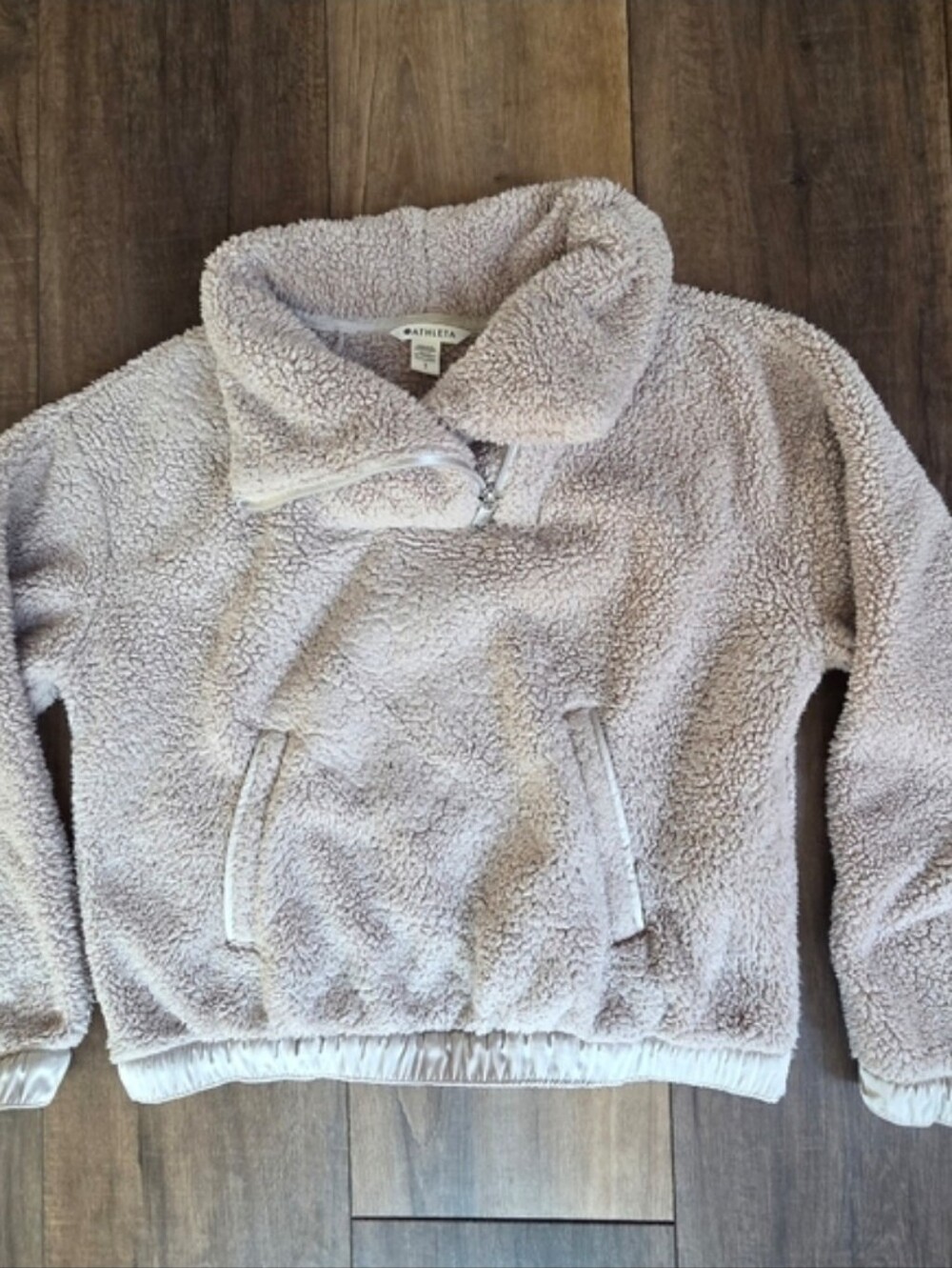 Athleta Women's Abalone Tugga Asymmetrical Zip Neck Sweatshirt Size Small